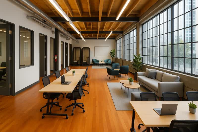 Open office + phone pods